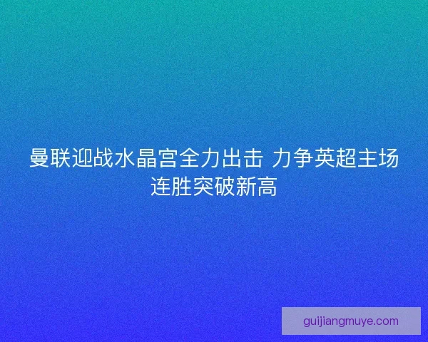 曼联迎战水晶宫全力出击 力争英超主场连胜突破新高